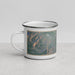 Left View Custom Dubois Wyoming Map Enamel Mug in Afternoon