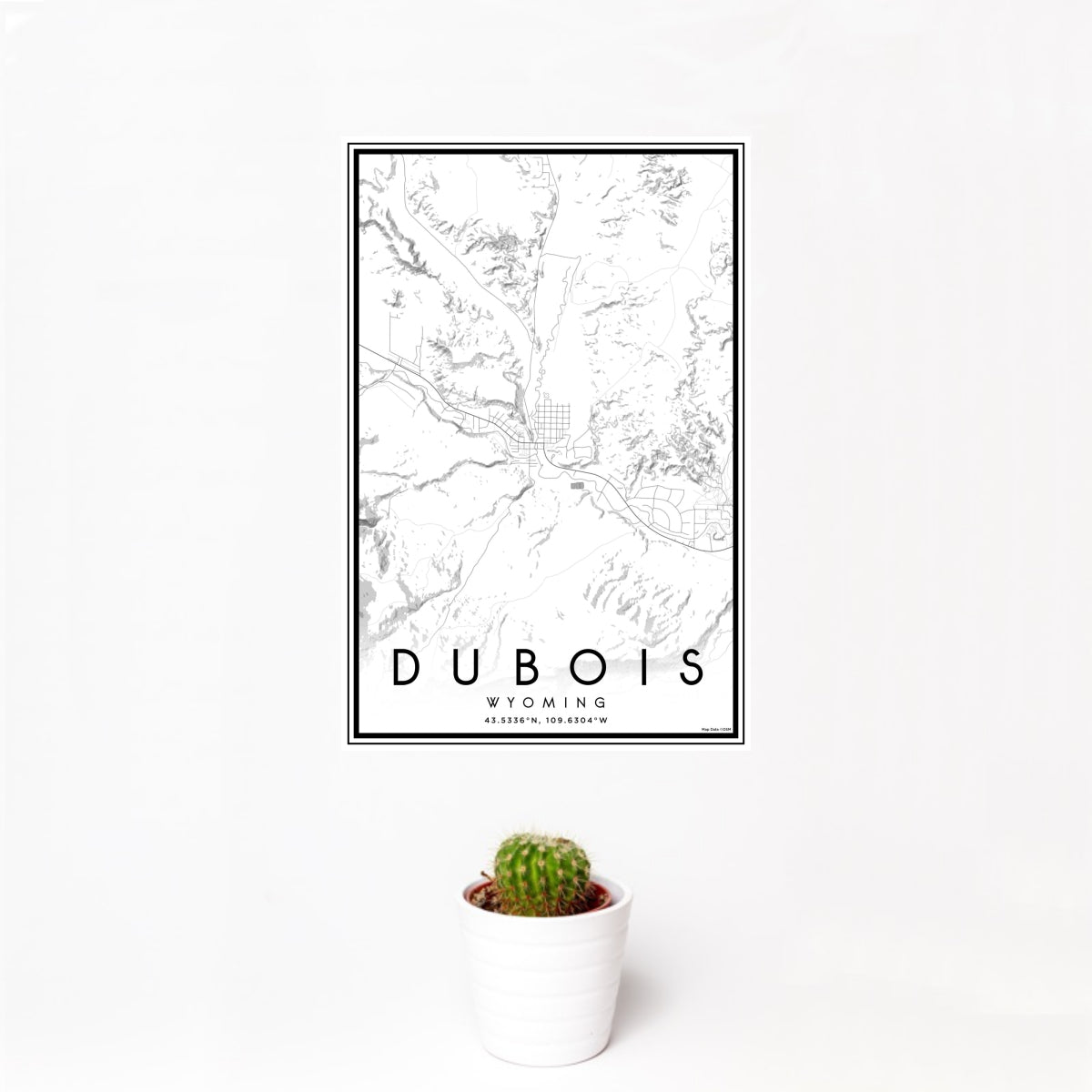 Dubois Wyoming Map Print in Classic — JACE Maps