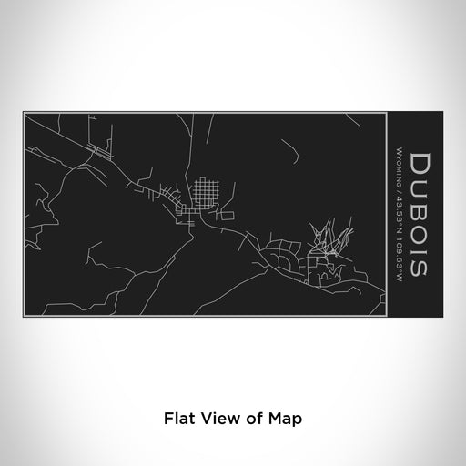 Rendered View of Dubois Wyoming Map Engraving on 17oz Stainless Steel Insulated Cola Bottle in Black