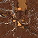 Dubois Wyoming Map Print in Ember Style Zoomed In Close Up Showing Details