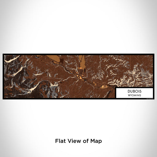 Flat View of Map Custom Dubois Wyoming Map Enamel Mug in Ember