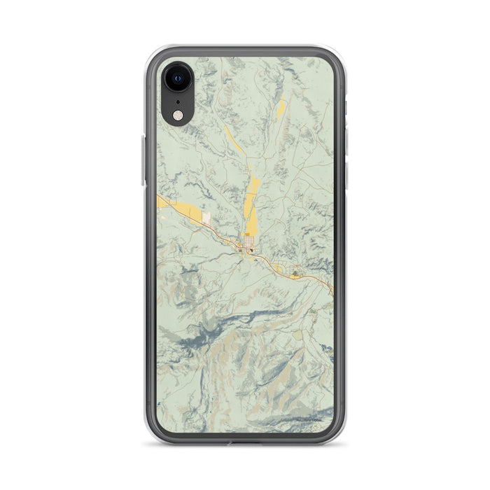 Custom Dubois Wyoming Map Phone Case in Woodblock