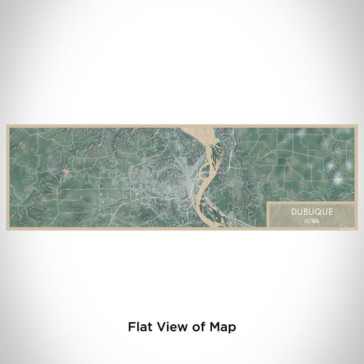 Flat View of Map Custom Dubuque Iowa Map Enamel Mug in Afternoon