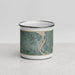 Front View Custom Dubuque Iowa Map Enamel Mug in Afternoon
