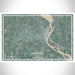 Dubuque Iowa Map Print Landscape Orientation in Afternoon Style With Shaded Background