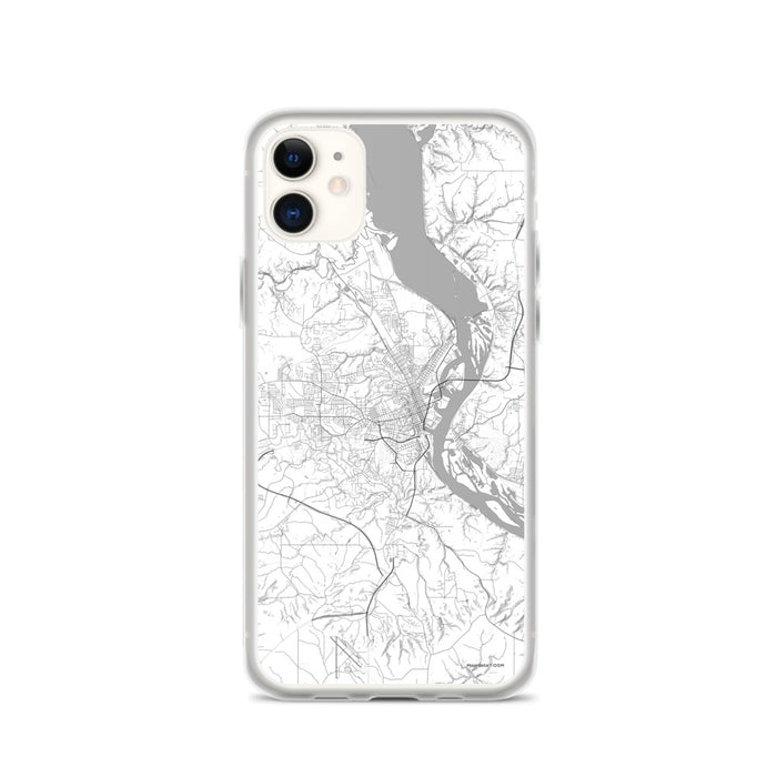 Custom Dubuque Iowa Map Phone Case in Classic