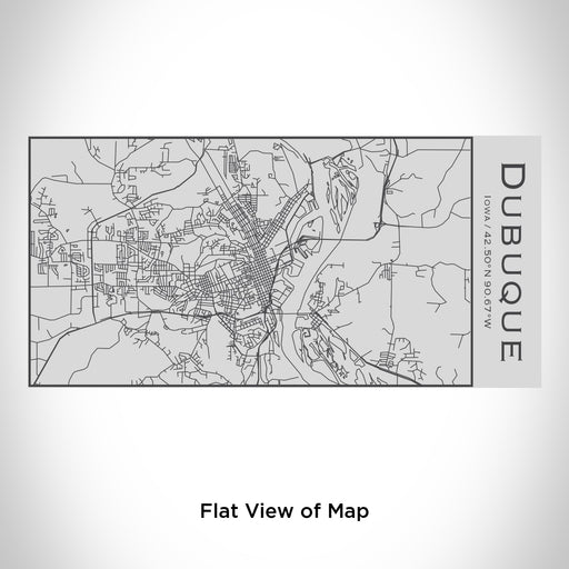 Rendered View of Dubuque Iowa Map Engraving on 17oz Stainless Steel Insulated Cola Bottle