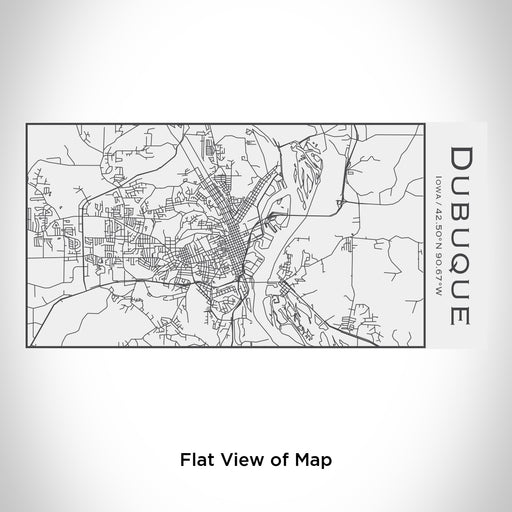 Rendered View of Dubuque Iowa Map Engraving on 17oz Stainless Steel Insulated Cola Bottle in White