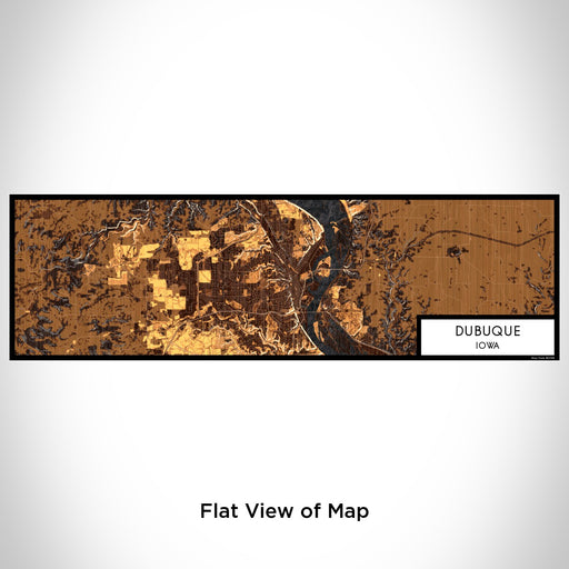 Flat View of Map Custom Dubuque Iowa Map Enamel Mug in Ember
