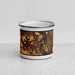Front View Custom Dubuque Iowa Map Enamel Mug in Ember