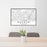 24x36 Duluth Georgia Map Print Lanscape Orientation in Classic Style Behind 2 Chairs Table and Potted Plant