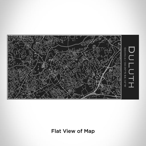 Rendered View of Duluth Georgia Map Engraving on 17oz Stainless Steel Insulated Cola Bottle in Black