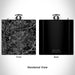 Rendered View of Duluth Georgia Map Engraving on 6oz Stainless Steel Flask in Black