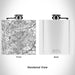 Rendered View of Duluth Georgia Map Engraving on 6oz Stainless Steel Flask in White