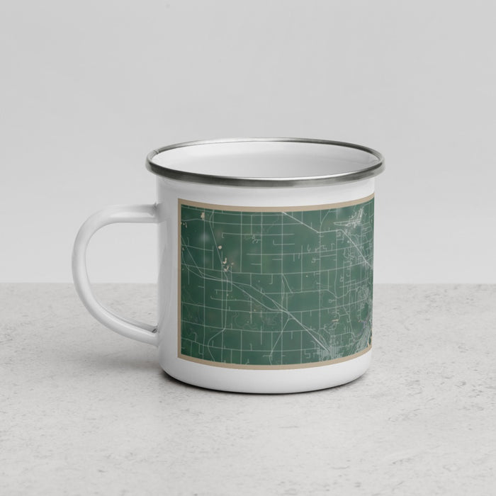 Left View Custom Duluth Minnesota Map Enamel Mug in Afternoon