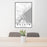 24x36 Duluth Minnesota Map Print Portrait Orientation in Classic Style Behind 2 Chairs Table and Potted Plant
