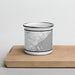 Front View Custom Duluth Minnesota Map Enamel Mug in Classic on Cutting Board