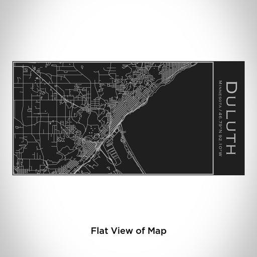 Rendered View of Duluth Minnesota Map Engraving on 17oz Stainless Steel Insulated Cola Bottle in Black