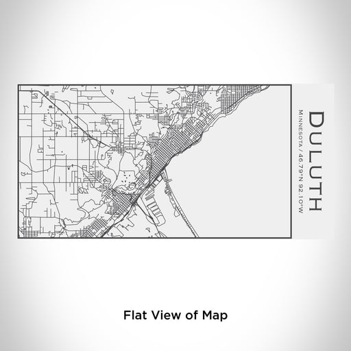 Rendered View of Duluth Minnesota Map Engraving on 17oz Stainless Steel Insulated Cola Bottle in White