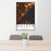 24x36 Duluth Minnesota Map Print Portrait Orientation in Ember Style Behind 2 Chairs Table and Potted Plant