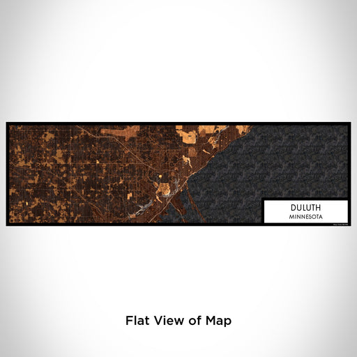 Flat View of Map Custom Duluth Minnesota Map Enamel Mug in Ember