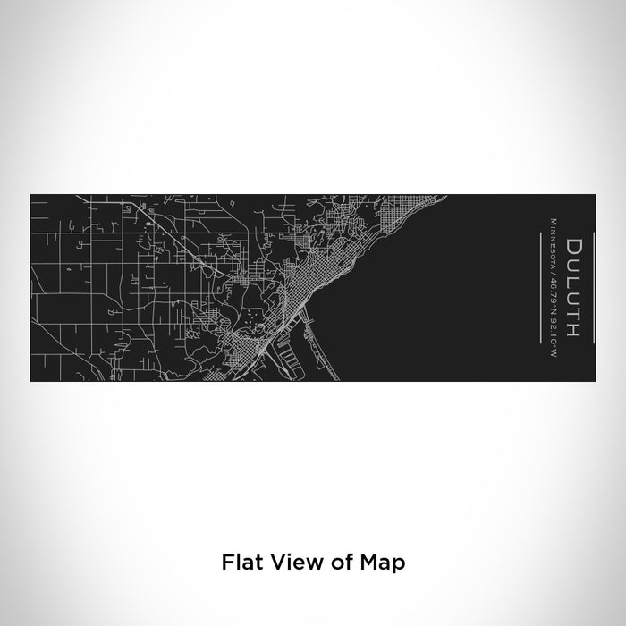 Rendered View of Duluth Minnesota Map Engraving on 10oz Stainless Steel Insulated Cup with Sliding Lid in Black