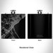 Rendered View of Duluth Minnesota Map Engraving on 6oz Stainless Steel Flask in Black