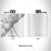 Rendered View of Duluth Minnesota Map Engraving on 6oz Stainless Steel Flask in White