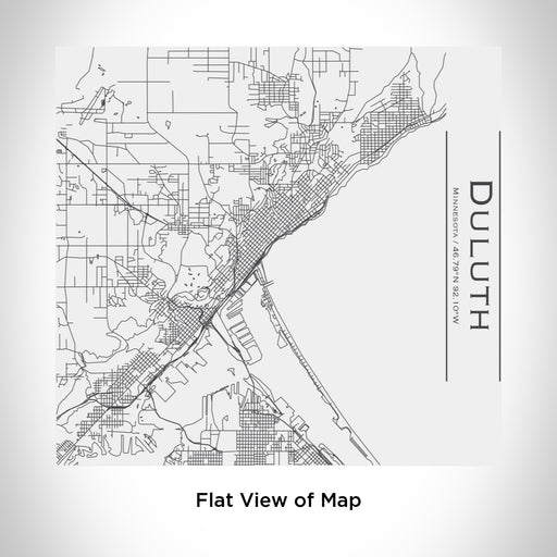 Rendered View of Duluth Minnesota Map Engraving on 17oz Stainless Steel Insulated Tumbler in White