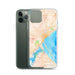 Custom Duluth Minnesota Map Phone Case in Watercolor on Table with Laptop and Plant
