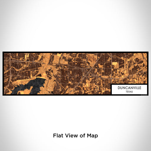 Flat View of Map Custom Duncanville Texas Map Enamel Mug in Ember