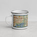 Left View Custom Duncanville Texas Map Enamel Mug in Woodblock