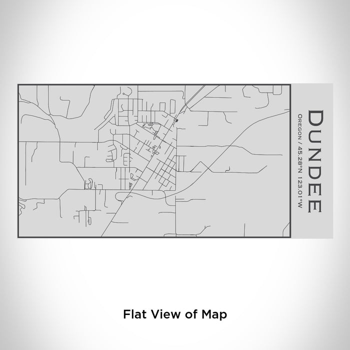 Rendered View of Dundee Oregon Map Engraving on 17oz Stainless Steel Insulated Cola Bottle