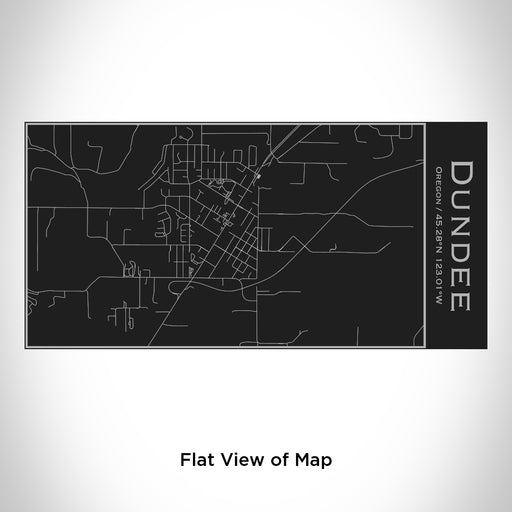 Rendered View of Dundee Oregon Map Engraving on 17oz Stainless Steel Insulated Cola Bottle in Black