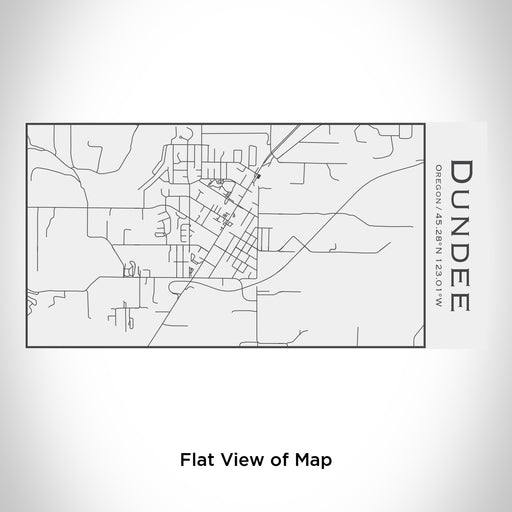 Rendered View of Dundee Oregon Map Engraving on 17oz Stainless Steel Insulated Cola Bottle in White