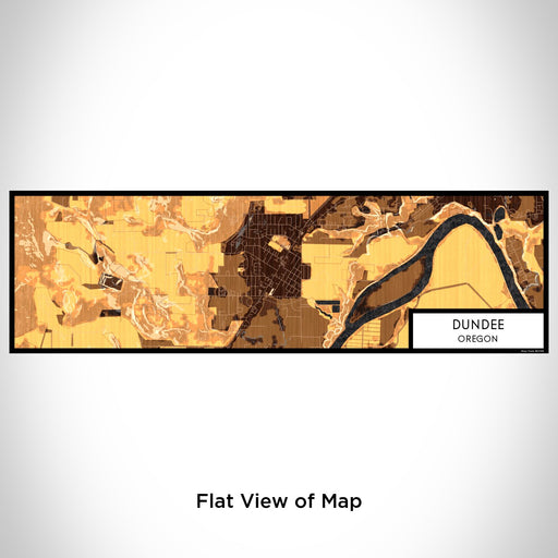 Flat View of Map Custom Dundee Oregon Map Enamel Mug in Ember