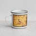 Left View Custom Dundee Oregon Map Enamel Mug in Ember