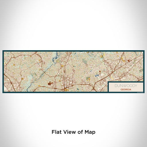 Flat View of Map Custom Dunwoody Georgia Map Enamel Mug in Woodblock