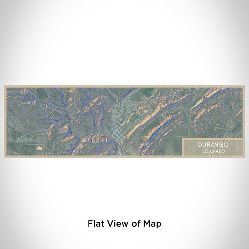 Flat View of Map Custom Durango Colorado Map Enamel Mug in Afternoon