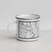 Left View Custom Durango Colorado Map Enamel Mug in Classic