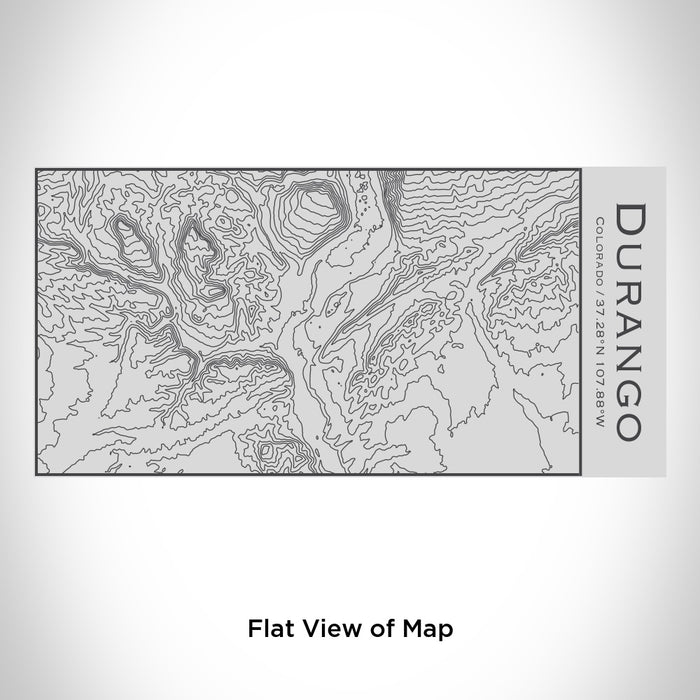 Rendered View of Durango Colorado Map Engraving on 17oz Stainless Steel Insulated Cola Bottle