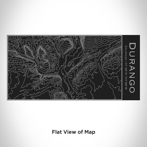 Rendered View of Durango Colorado Map Engraving on 17oz Stainless Steel Insulated Cola Bottle in Black