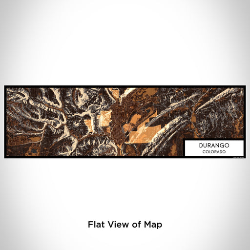 Flat View of Map Custom Durango Colorado Map Enamel Mug in Ember