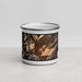 Front View Custom Durango Colorado Map Enamel Mug in Ember