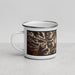 Left View Custom Durango Colorado Map Enamel Mug in Ember