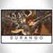 Durango Colorado Map Print Landscape Orientation in Ember Style With Shaded Background