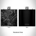 Rendered View of Durango Colorado Map Engraving on 6oz Stainless Steel Flask in Black