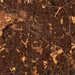 Durham North Carolina Map Print in Ember Style Zoomed In Close Up Showing Details