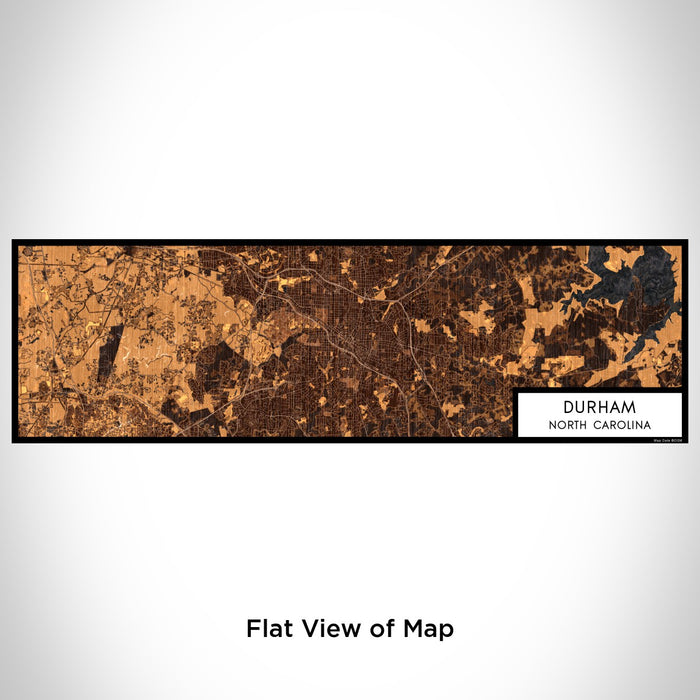 Flat View of Map Custom Durham North Carolina Map Enamel Mug in Ember