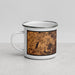 Left View Custom Durham North Carolina Map Enamel Mug in Ember